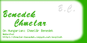 benedek chmelar business card